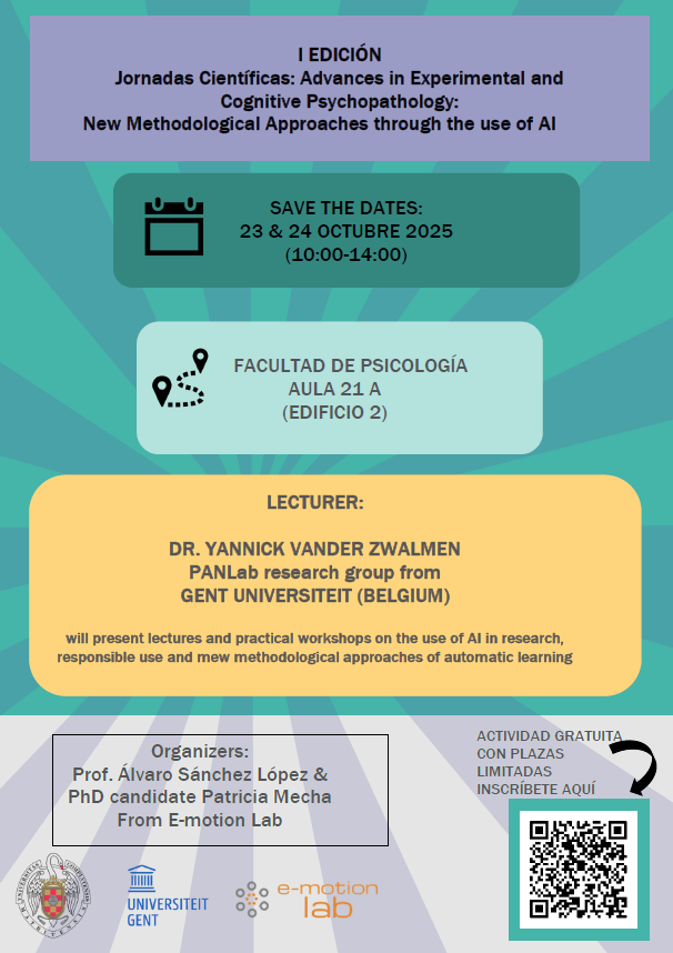 I EDICIÓN Jornadas Científicas: Advances in Experimental and Cognitive Psychopathology